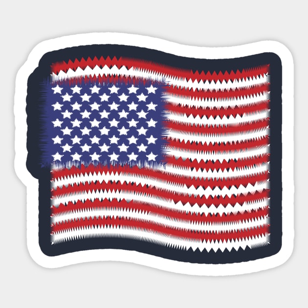 US Flag Sticker by HelenDesigns